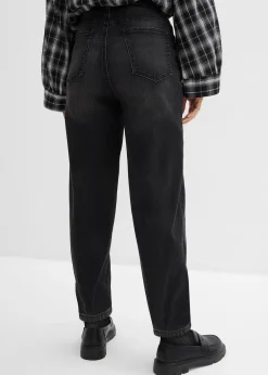 Jean barrel taille haute en coton