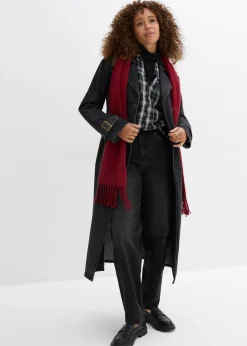 Jean barrel taille haute en coton