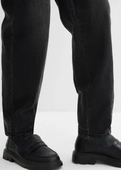 Jean barrel taille haute en coton