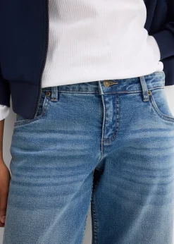 Jean barrel, taille mi-haute