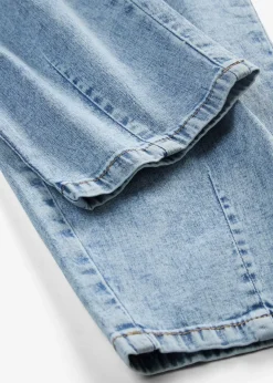 Jean barrel taille mi-haute élastiquée