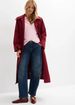 Jean barrel, taille mi-haute