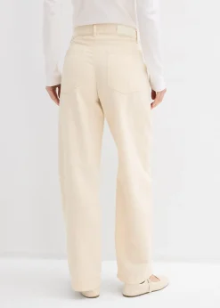 Jean barrel, taille mi-haute