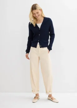 Jean barrel, taille mi-haute