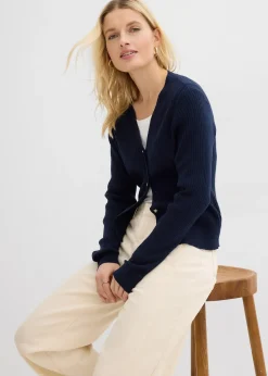 Jean barrel, taille mi-haute