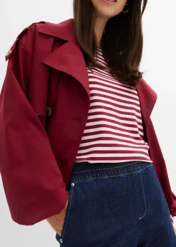 Jean barrel taille mi-haute élastiquée