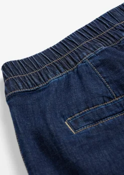 Jean barrel taille mi-haute élastiquée