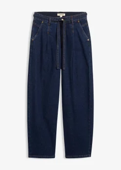 Jean barrel taille mi-haute