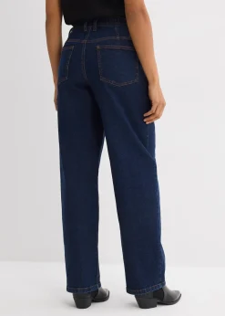 Jean barrel taille mi-haute