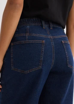 Jean barrel taille mi-haute