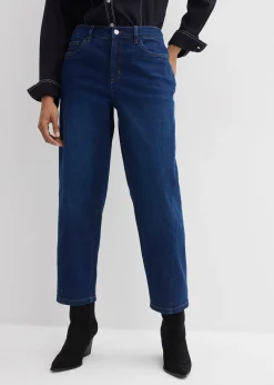 Jean barrel taille mi-haute