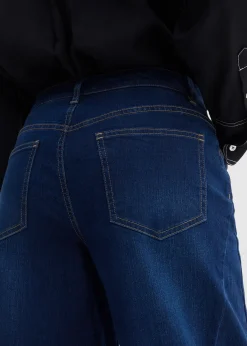 Jean barrel taille mi-haute