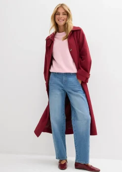 Jean barrel taille mi-haute