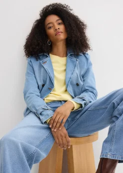 Jean barrel taille mi-haute