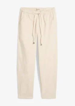 Jean barrel taille mi-haute élastiquée