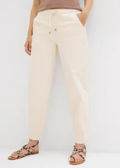 Jean barrel taille mi-haute élastiquée