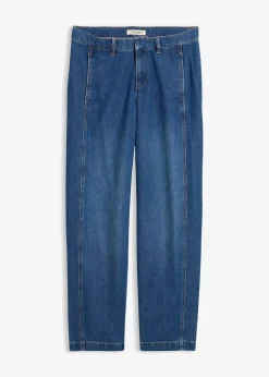 Jean barrel, taille mi-haute