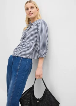 Jean barrel, taille mi-haute