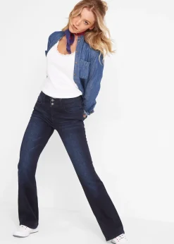 Jean bootcut sculptant taille haute, ultra doux