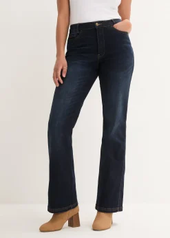Jean Bootcut, taille haute et élastiquée