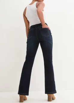 Jean Bootcut, taille haute et élastiquée