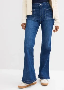 Jean bootcut taille haute, extensible