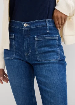 Jean bootcut taille haute, extensible