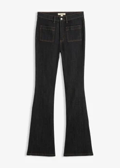 Jean bootcut taille haute élastiquée