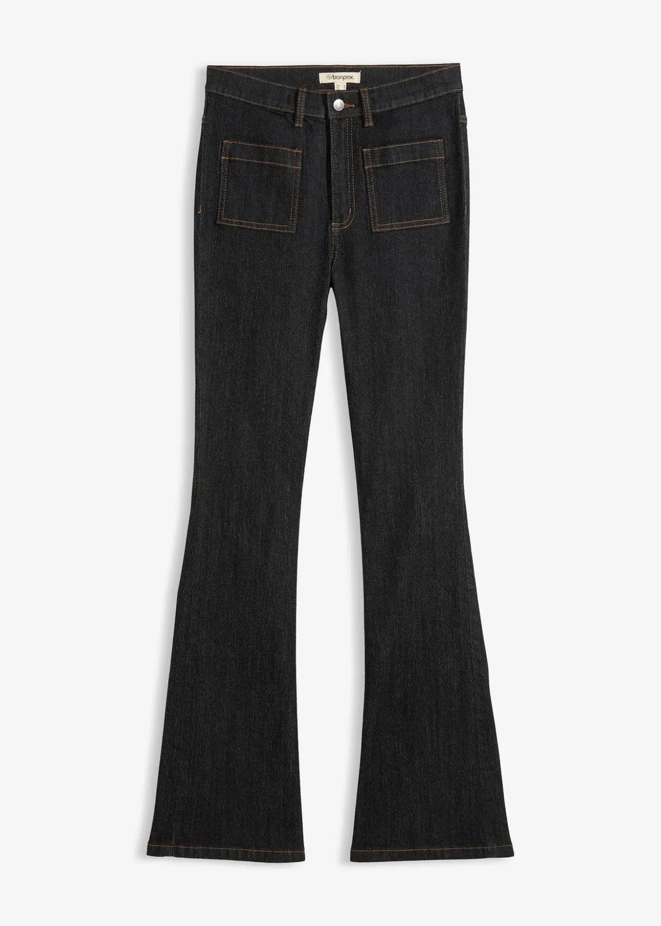 Jean bootcut taille haute élastiquée
