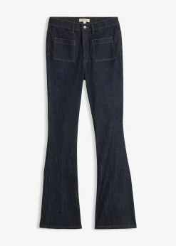 Jean bootcut taille haute élastiquée