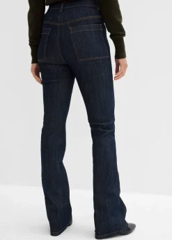 Jean bootcut taille haute élastiquée