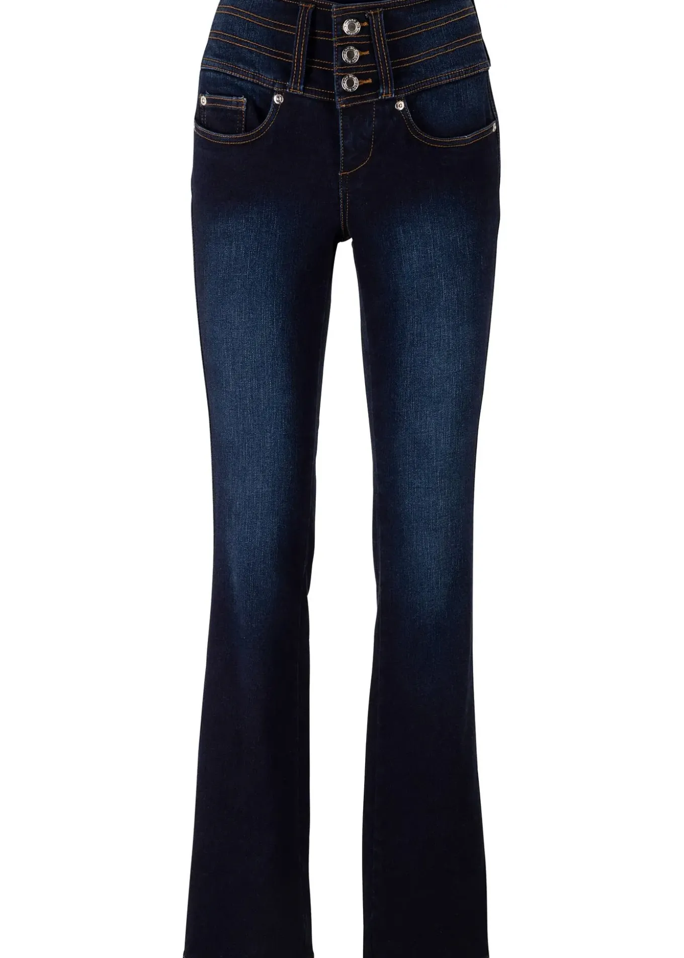 Jean bootcut taille haute, sculptant