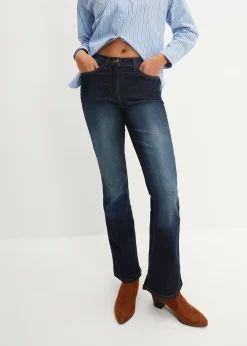 Jean bootcut taille mi-haute, extensible
