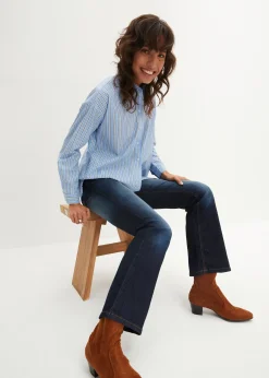 Jean bootcut taille mi-haute, extensible