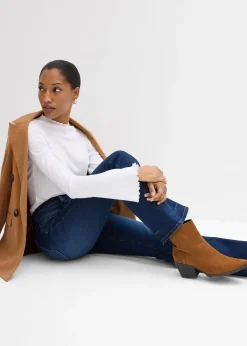 Jean bootcut taille mi-haute, extensible