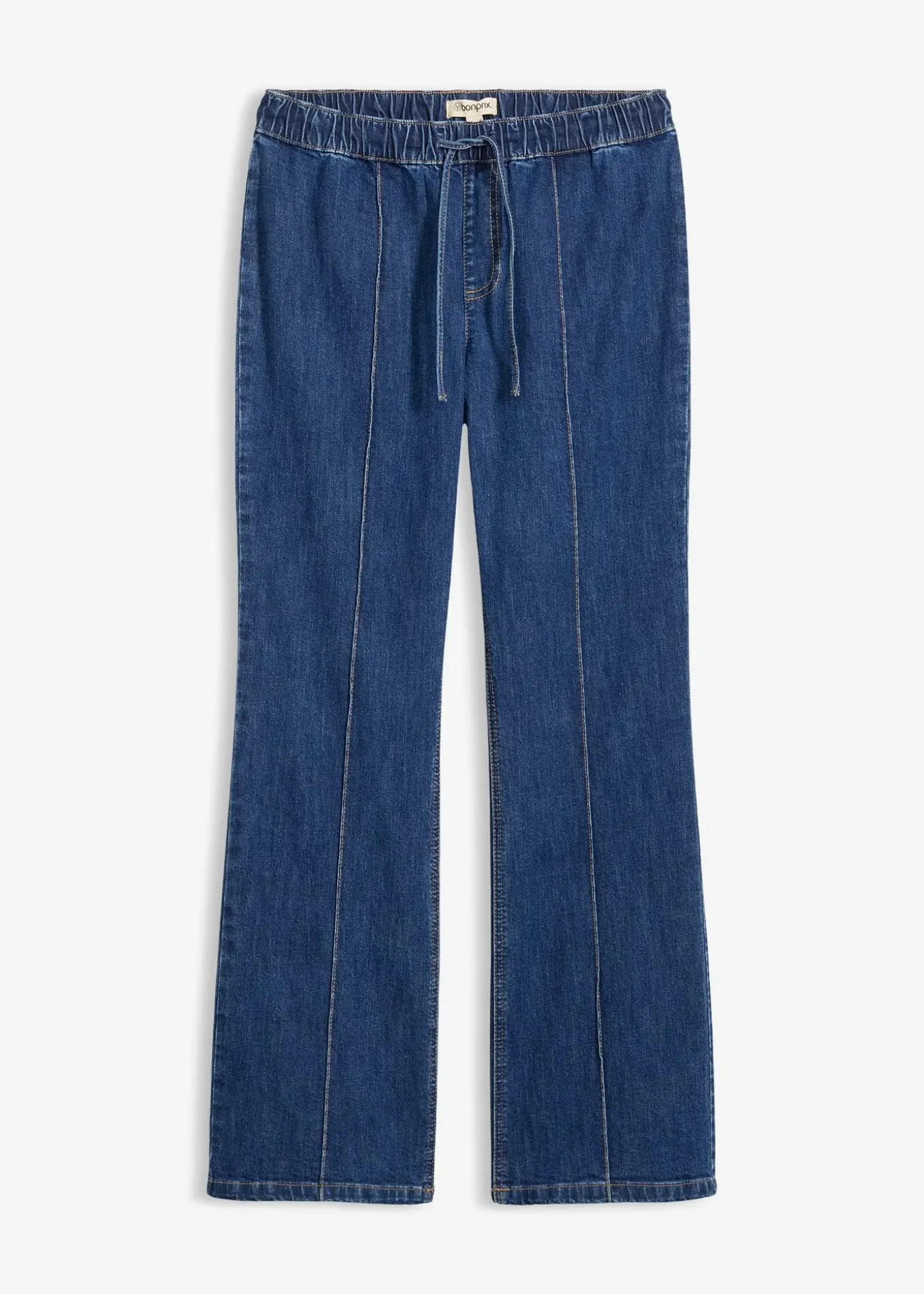 Jean bootcut taille mi-haute et élastiquée