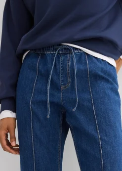 Jean bootcut taille mi-haute et élastiquée