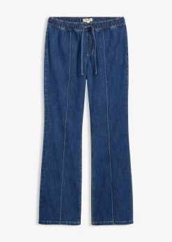 Jean bootcut taille mi-haute et élastiquée