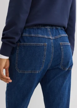 Jean bootcut taille mi-haute et élastiquée