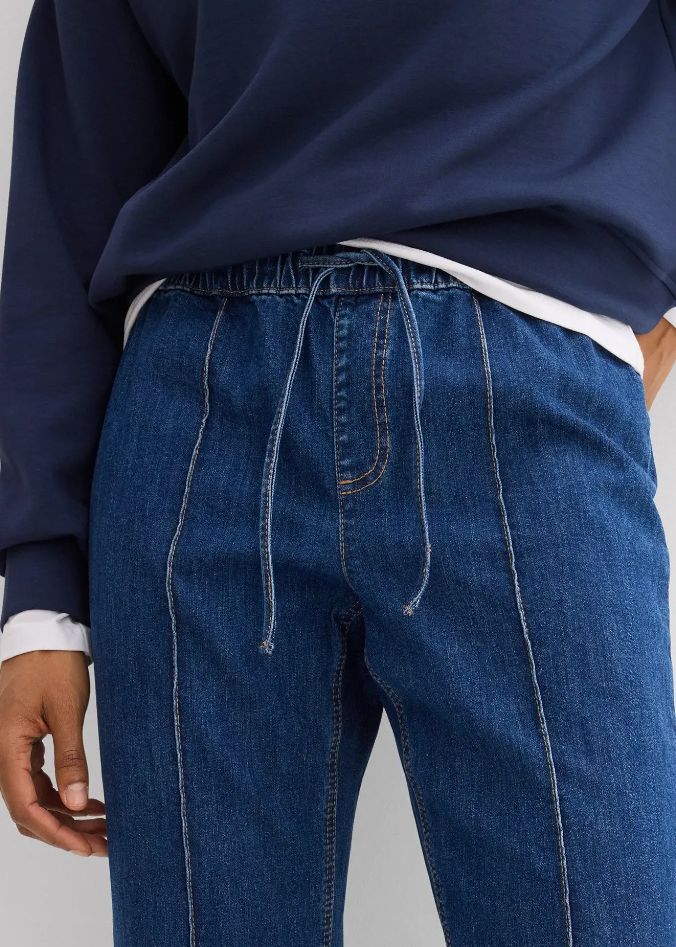 Jean bootcut taille mi-haute et élastiquée