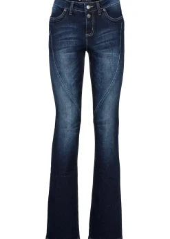 Jean bootcut taille mi-haute, extensible