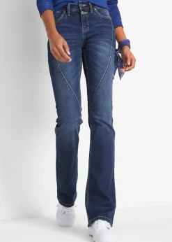 Jean bootcut taille mi-haute, extensible