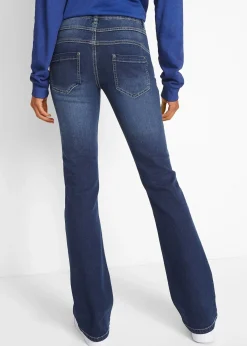 Jean bootcut taille mi-haute, extensible