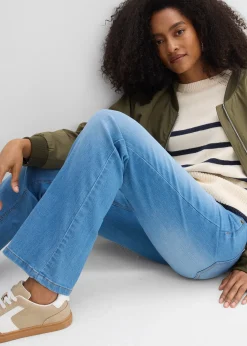 Jean bootcut taille mi-haute, extensible