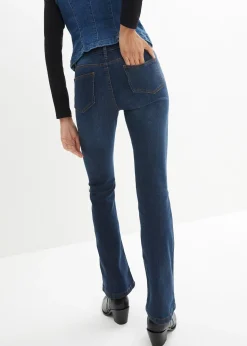 Jean bootcut taille mi-haute, extensible
