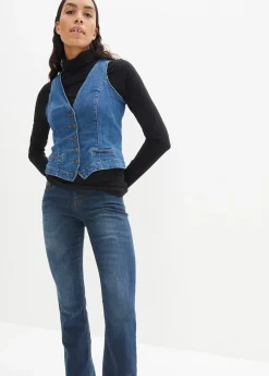 Jean bootcut taille mi-haute, extensible