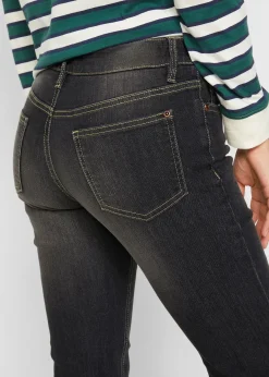 Jean bootcut taille mi-haute, extensible et confortable