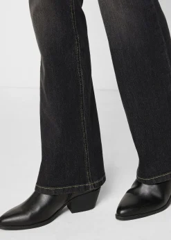Jean bootcut taille mi-haute, extensible et confortable