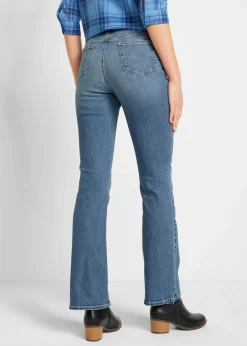 Jean bootcut, taille mi-haute