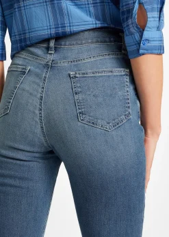 Jean bootcut, taille mi-haute
